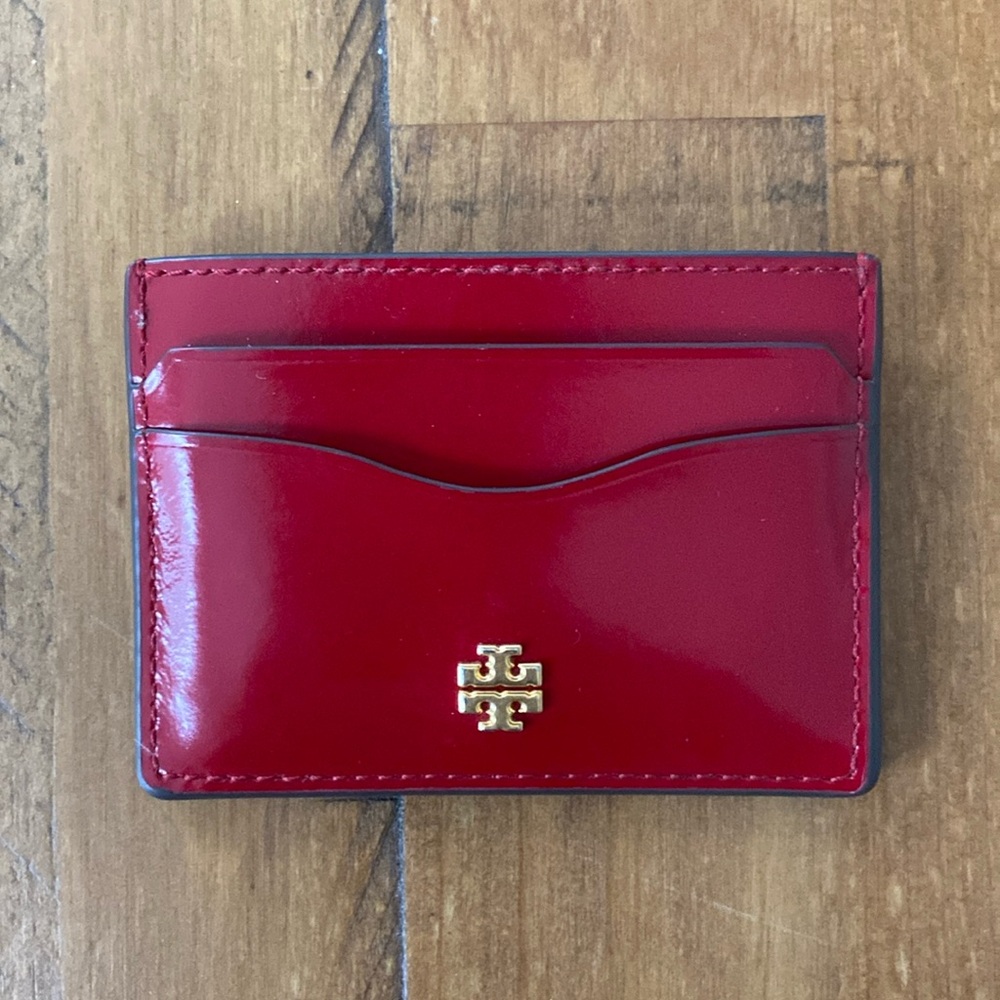 Red Tory Burch card case